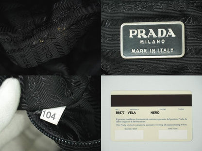 Authentic Prada Vela Backpack Sac Backpack Nylon Black B6677 Vela Bag Pre-owned