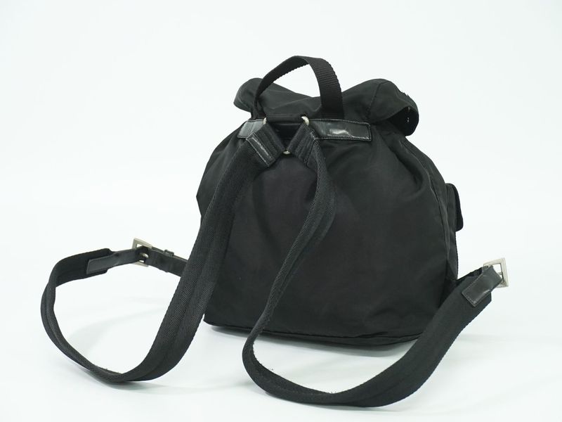 Authentic Prada Vela Backpack Sac Backpack Nylon Black B6677 Vela Bag Pre-owned