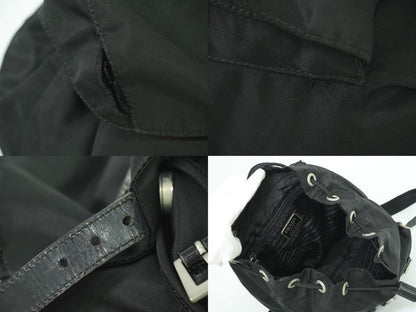 Authentic Prada Vela Backpack Sac Backpack Nylon Black B6677 Vela Bag Pre-owned