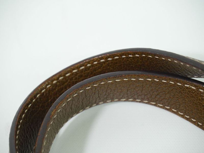 Authentic Celine Carriage Logo Tote Handbag Canvas Brown Bag Pre-owned [follow-u