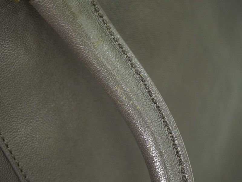 Authentic Yves Saint Laurent YVES Saint Laurent YSL Cabas Susic Handbag Gray