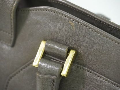 Authentic Yves Saint Laurent YVES Saint Laurent YSL Cabas Susic Handbag Gray