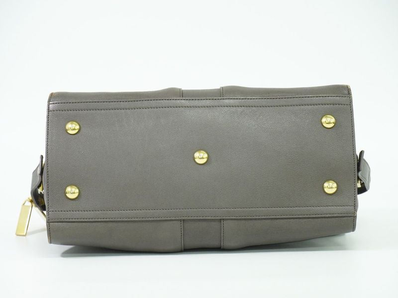 Authentic Yves Saint Laurent YVES Saint Laurent YSL Cabas Susic Handbag Gray