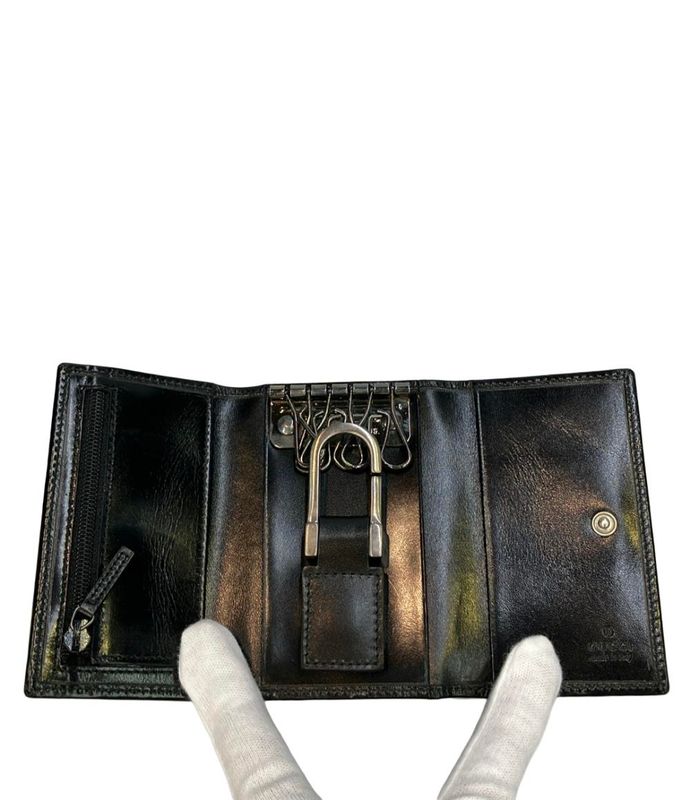 Gucci 6-Ring Key Case with Key Ring 033 0146 0857 Men's Gucci