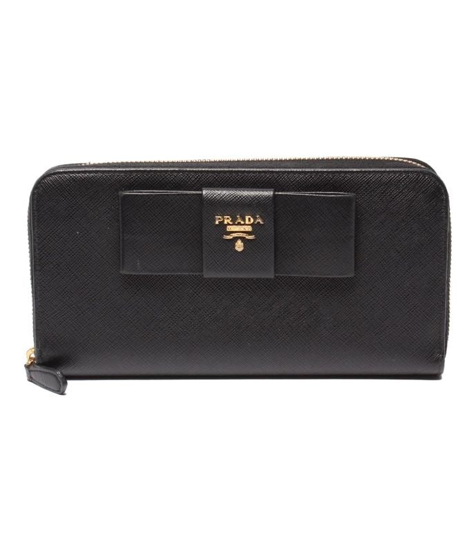 Prada Round Zipper Long Wallet Women's Prada