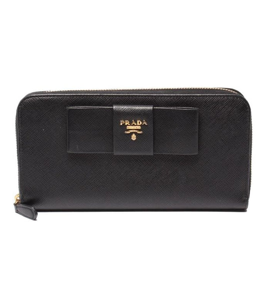 Prada Round Zipper Long Wallet Women's Prada