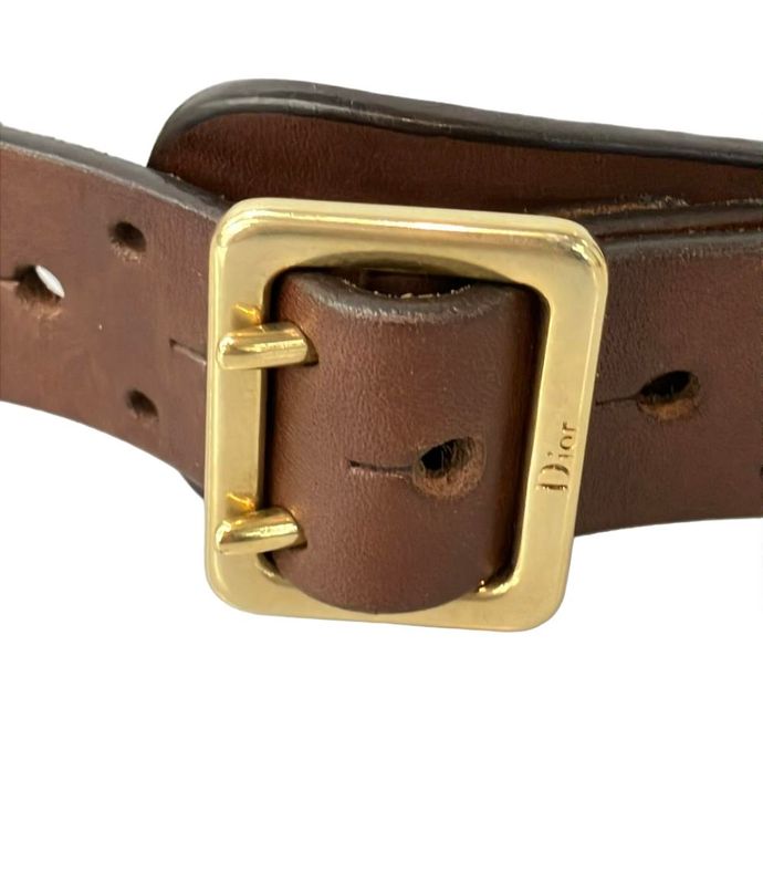 Christian Dior Belt Gold Buckle Men's (T40) Christian Dior