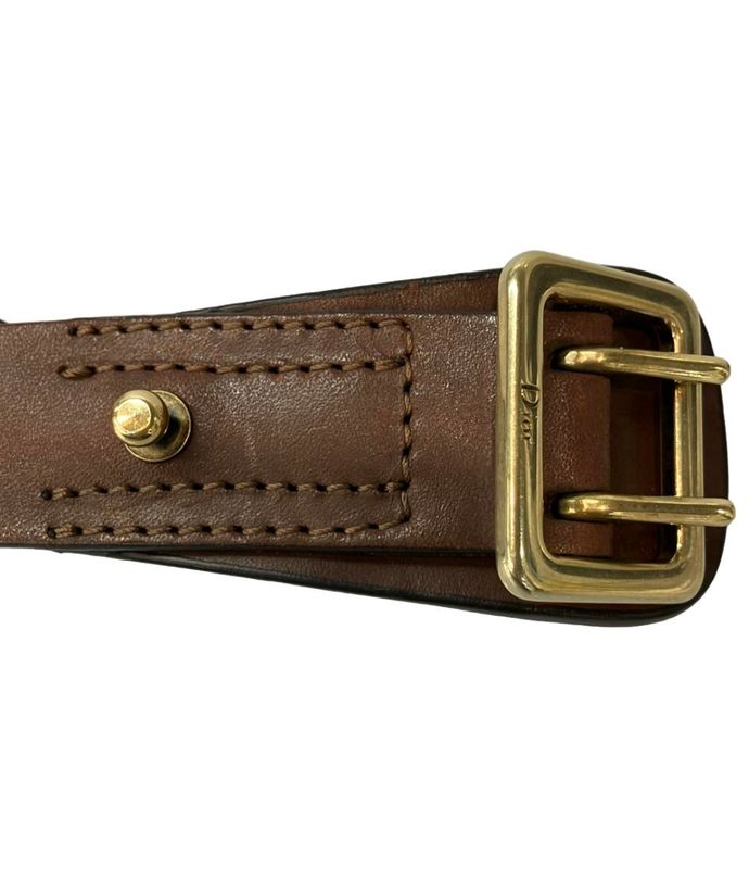 Christian Dior Belt Gold Buckle Men's (T40) Christian Dior
