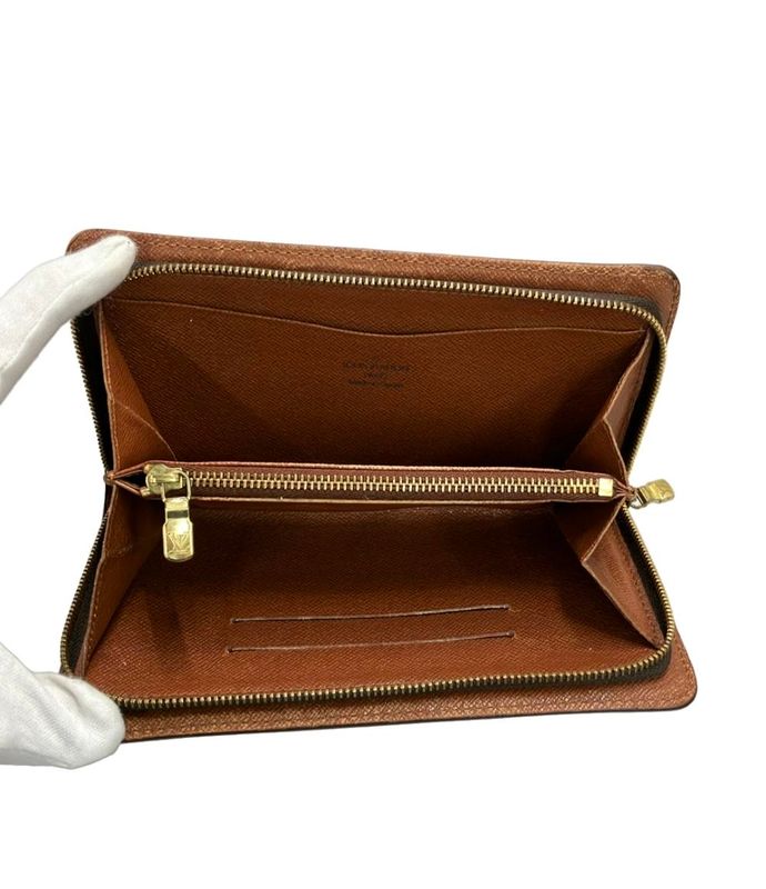 Louis Vuitton Round Zipper Long Wallet Monogram Porte M61727 Ladies Louis