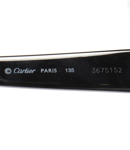 Cartier Sunglasses In Acetate In 18k Yellow Gold On A White Background
