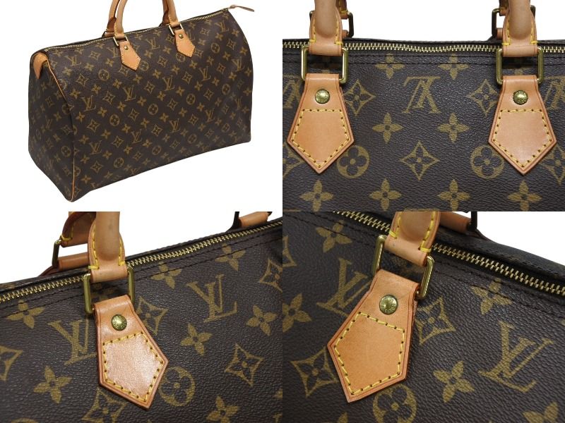 Louis Vuitton Speedy 40 Boston Bag Brown Gold — view 4