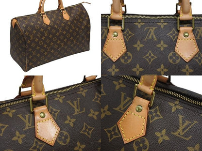 Louis Vuitton Speedy 40 Boston Bag Brown Gold — view 4
