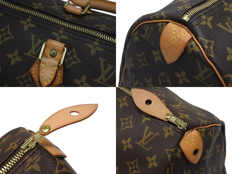 Louis Vuitton Speedy 40 Boston Bag Brown Gold — view 8