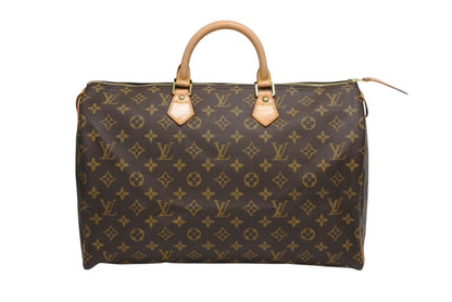 Louis Vuitton Speedy 40 Boston Bag Brown Gold