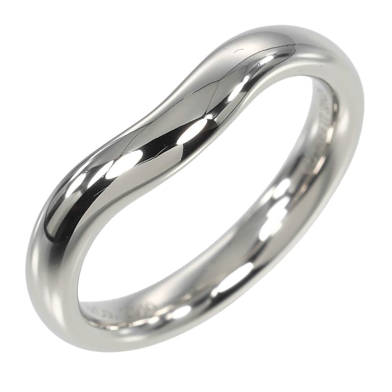 Tiffany & Co Curved Band 3mm (0.12in) Band Pt950platinum 7.5 Ladies 5.7g Ring