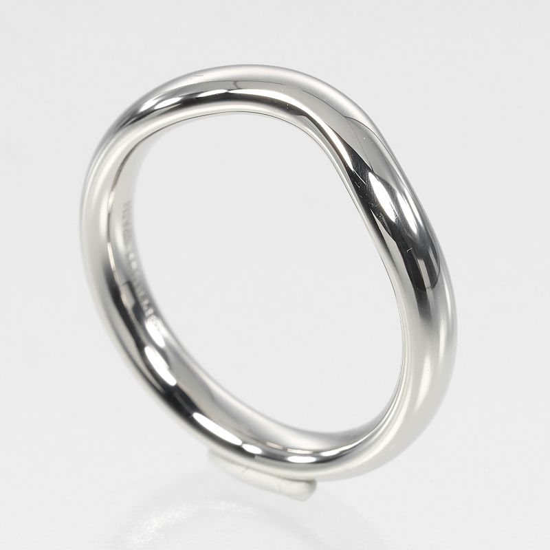 Tiffany & Co Curved Band 3mm (0.12in) Band Pt950platinum 7.5 Ladies 5.7g Ring