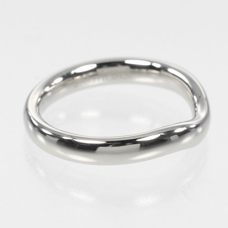 Tiffany & Co Curved Band 3mm (0.12in) Band Pt950platinum 7.5 Ladies 5.7g Ring