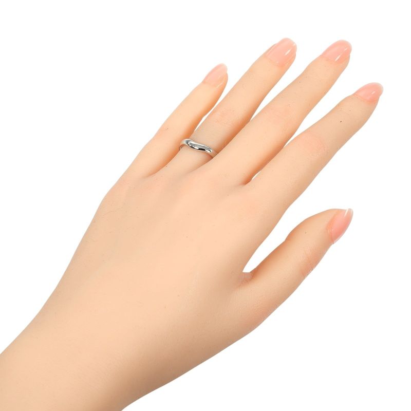 Tiffany & Co Curved Band 3mm (0.12in) Band Pt950platinum 7.5 Ladies 5.7g Ring