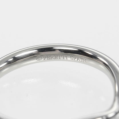 Tiffany & Co Curved Band Pt950platinum X 1P Diamond #7.5 Ladies 3.8g Ring