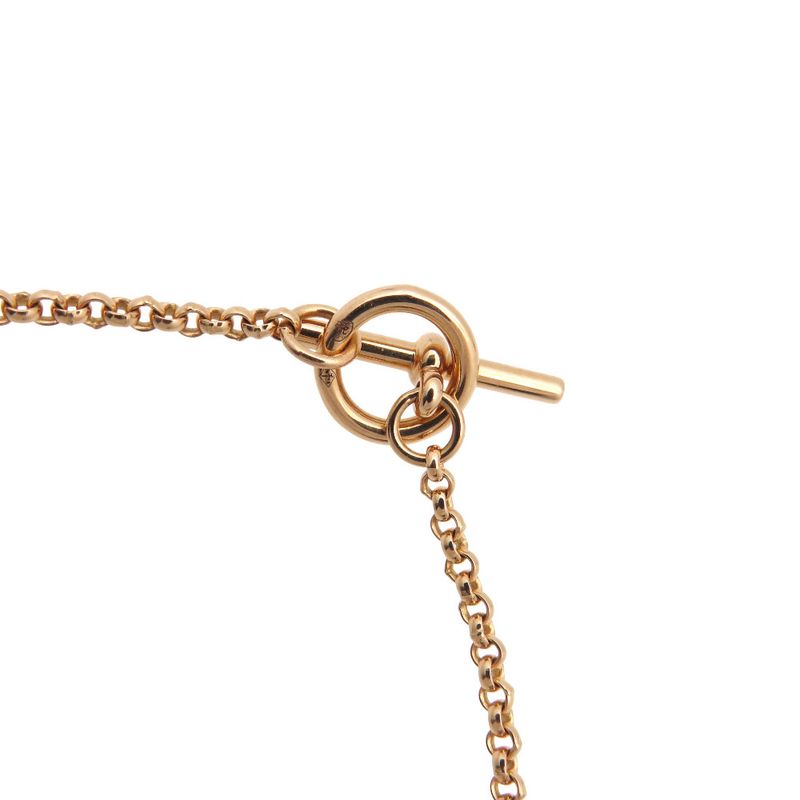 Hermes Exlibris PM 18K Pink Gold And Diamonds Bracelet Diamond Jewelry 0251herme