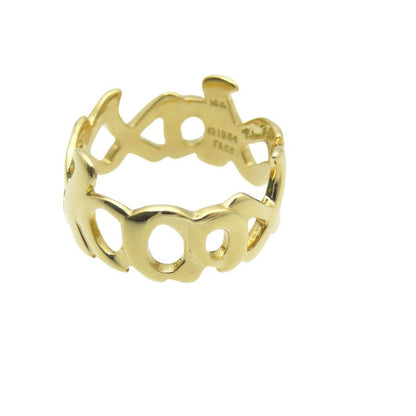 Tiffany & Co Love & Kiss 18K Yellow Gold Ring 750 Ring Yellow Gold 12 5.2g