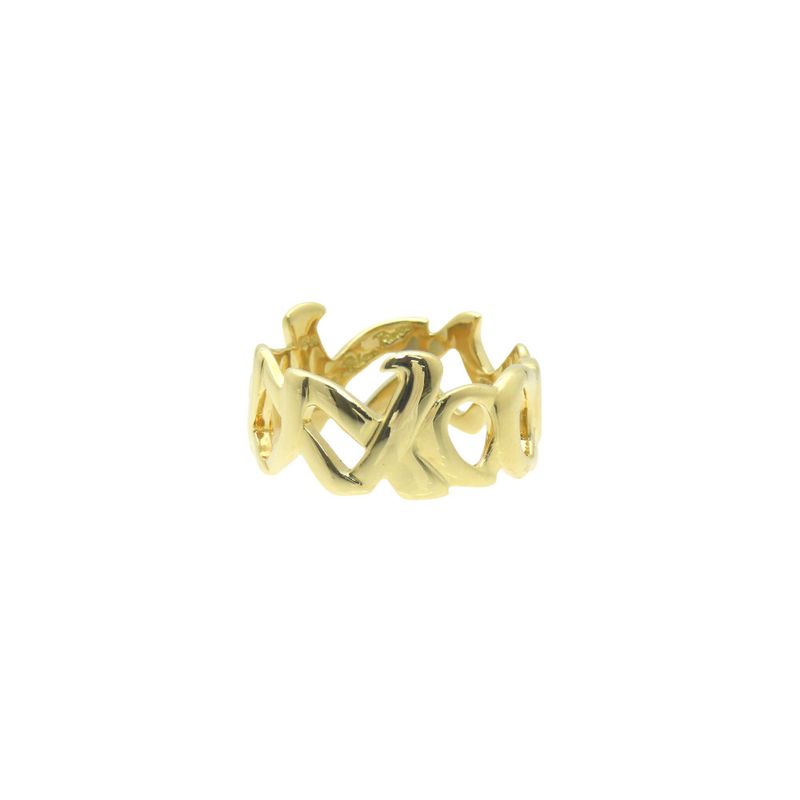 Tiffany & Co Love & Kiss 18K Yellow Gold Ring 750 Ring Yellow Gold 12 5.2g