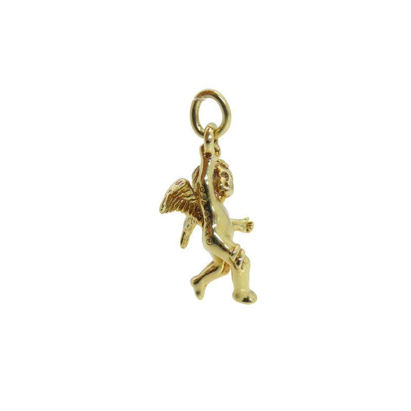 Tiffany & Co Kerub Angel Motif 18K Yellow Gold Pendant Top 750 Yellow Gold