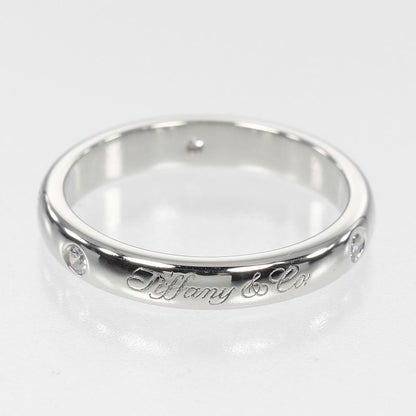 Tiffany & Co Notes Lucida Pt950platinum × 3P Diamonds 7.5 Ladies 4g Ring