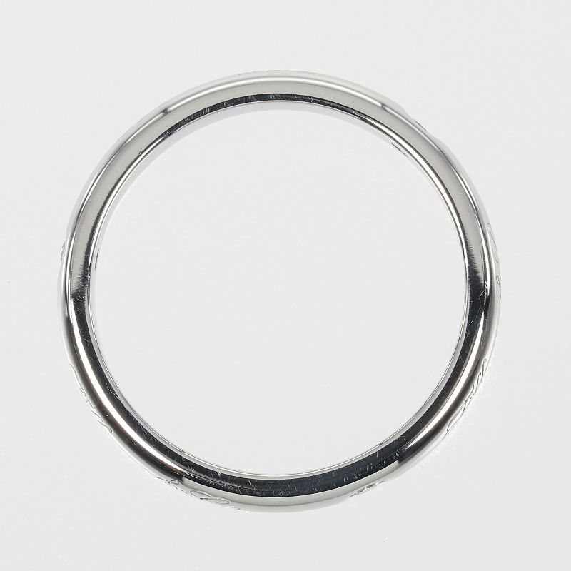 Tiffany & Co Notes Lucida Pt950platinum × 3P Diamonds 7.5 Ladies 4g Ring