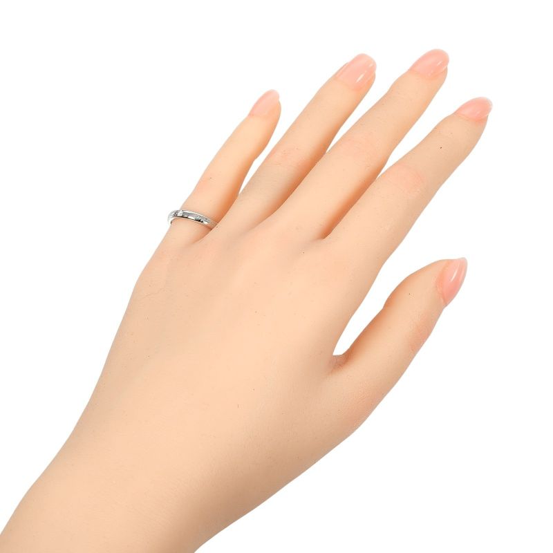 Tiffany & Co Notes Lucida Pt950platinum × 3P Diamonds 7.5 Ladies 4g Ring