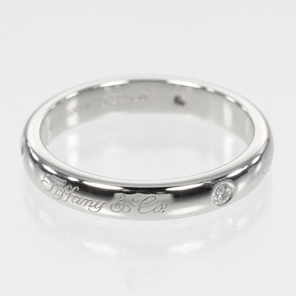 Tiffany & Co Notes Lucida Pt950platinum × 3P Diamonds 7.5 Ladies 4g Ring
