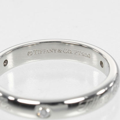 Tiffany & Co Notes Lucida Pt950platinum × 3P Diamonds 7.5 Ladies 4g Ring