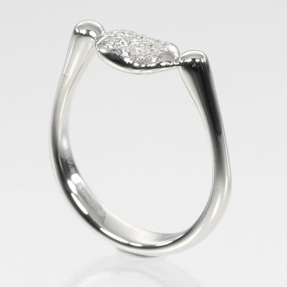 Tiffany & Co Bean Pt950platinum And Pavé Diamonds Size 10.5 Ladies 5.5g Ring