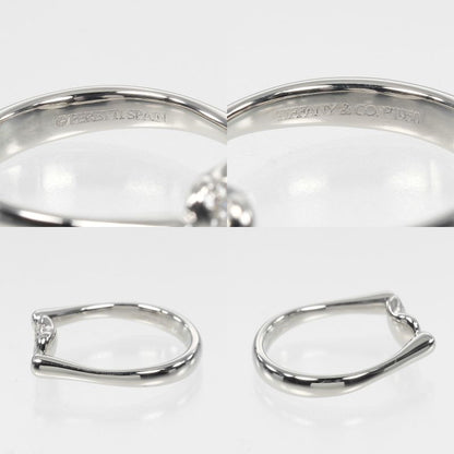 Tiffany & Co Bean Pt950platinum And Pavé Diamonds Size 10.5 Ladies 5.5g Ring