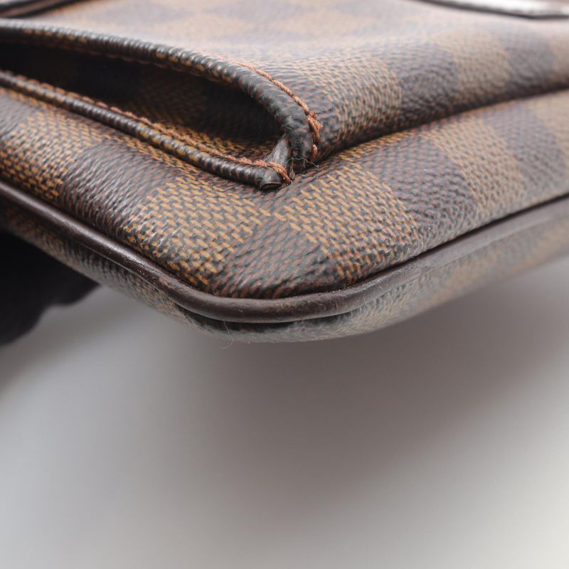 Louis Vuitton Shoulder Bag Pochette Melville N51127 PVC Coated Canvas Leather