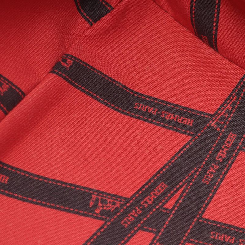 Hermes Tote Garden Party PM Bolduc Ribbon Black/ecru Canvas Leather Garden