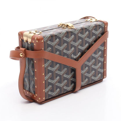 Goyard Shoulder Bag Minaudiere Trunk Bag Mina08pmlty01cl03o Black/brown PVC