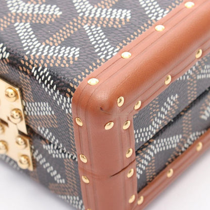 Goyard Shoulder Bag Minaudiere Trunk Bag Mina08pmlty01cl03o Black/brown PVC