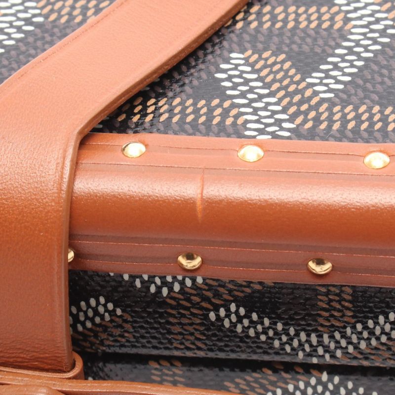 Goyard Shoulder Bag Minaudiere Trunk Bag Mina08pmlty01cl03o Black/brown PVC