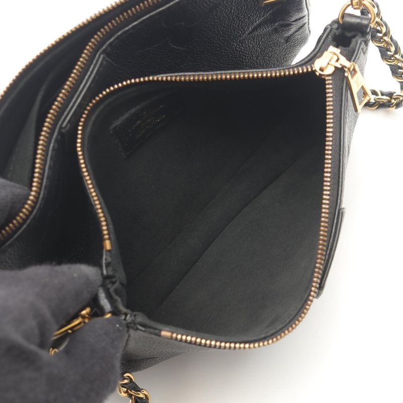 Louis Vuitton Shoulder Bag Multi Pochette Axessoire M80399 Noir Black Leather