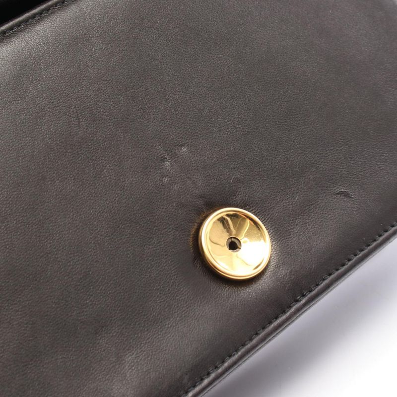 Chanel Shoulder Bag Mini Matelasse Full Flap Black Lambskin Matelasse Push Lock