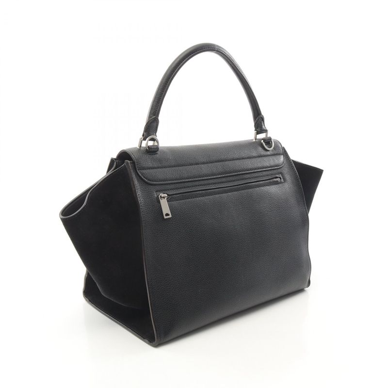 Celine Handbag Trapeze Medium 169543 Black Leather Trapeze Medium Women Used B