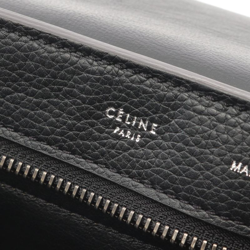 Celine Handbag Trapeze Medium 169543 Black Leather Trapeze Medium Women Used B