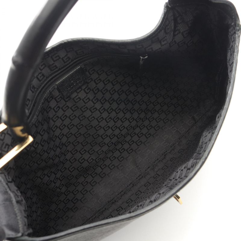 Gucci Shoulder Bag Bamboo Kandensky 001 4061 Black Leather Bamboo Kandensky