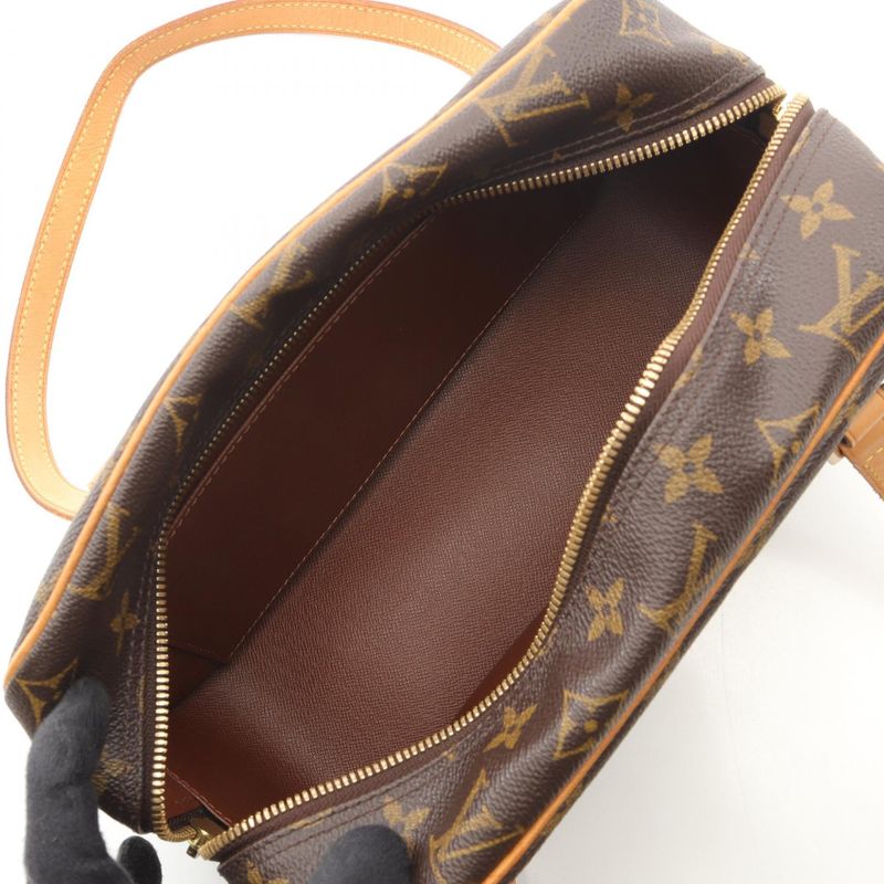 Louis Vuitton Shoulder Bag Cité MM M51182 PVC Coated Canvas Leather Cité MM