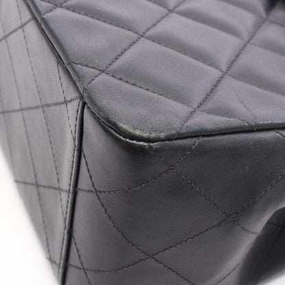 Chanel Shoulder Bag Deca Matelasse 34 A01094 Black Lambskin Deca Matelasse