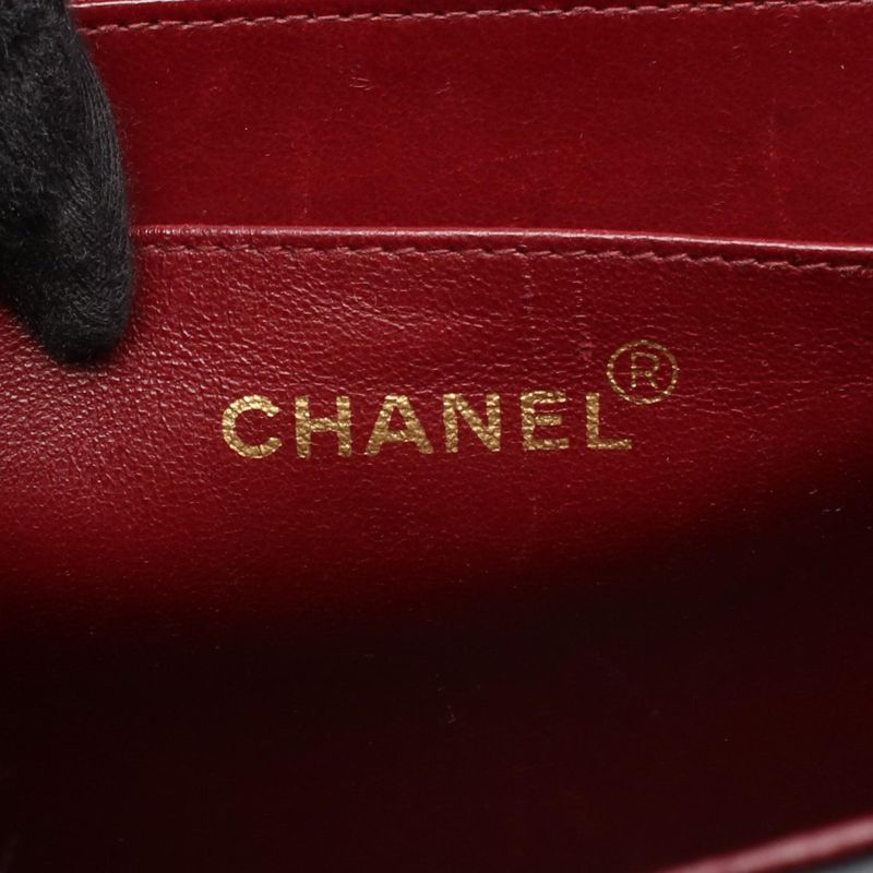 Chanel Shoulder Bag Deca Matelasse 34 A01094 Black Lambskin Deca Matelasse