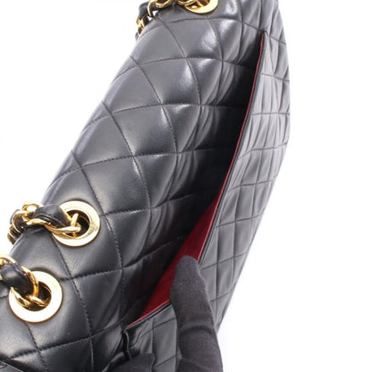 Chanel Shoulder Bag Deca Matelasse 34 A01094 Black Lambskin Deca Matelasse