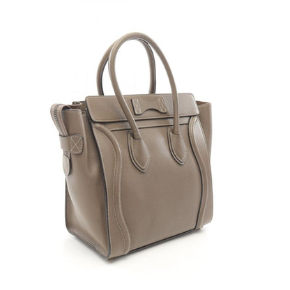 Celine Tote Bag Luggage Micro Shopper Glazed Leather Luggage Micro Shopper