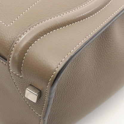 Celine Tote Bag Luggage Micro Shopper Glazed Leather Luggage Micro Shopper